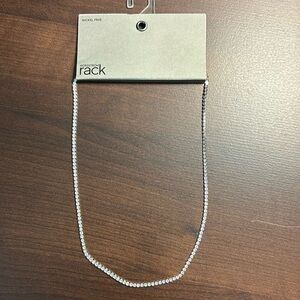 Nordstrom Rack New Cubic Zirconia Tennis Necklace Silvertone
